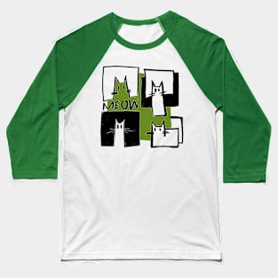 geometric cats Baseball T-Shirt